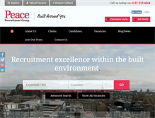 Tablet Screenshot of peacerecruitment.co.uk